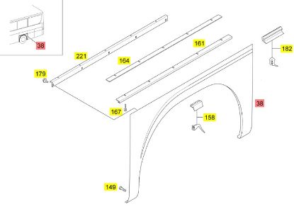 Slika Zadnji blatobran S400, HD, HDH, DT  L – A6297504706