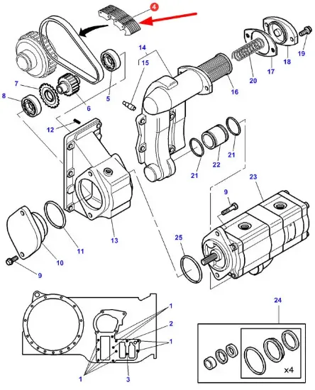 Slika Hydraulic pump chain 3801273M1