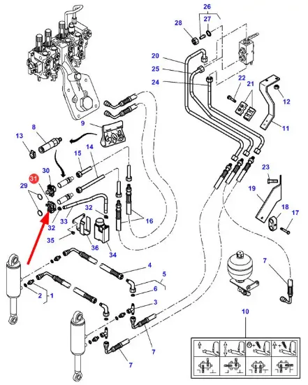 Slika Front linkage breather 4355900M2