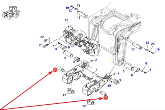 Slika Front linkage pin 931920011040