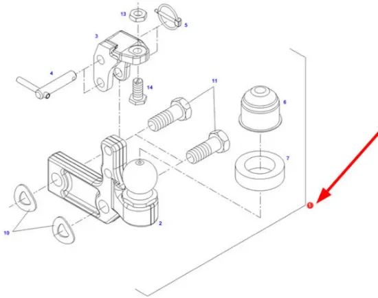 Slika Steering axle control ball hitch 00.520.50.0