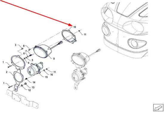 Slika Front lamp bracket 00059015