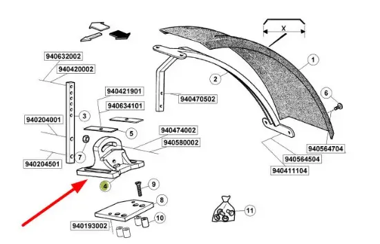 Slika Front fender support 0010226721