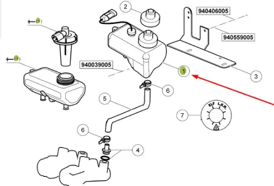 Slika Brake fluid reservoir 0011043530