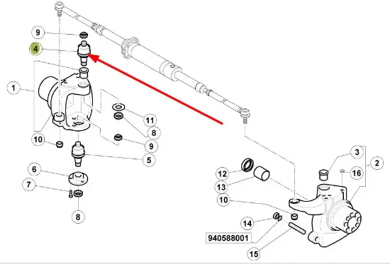 Slika Axle steering knuckle ball joint 0011598320