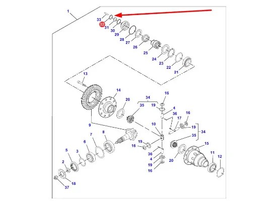 Slika AGCO Differential Expansion Ring 002051470