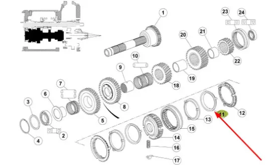 Slika Gearbox synchronizer ring 0021760430