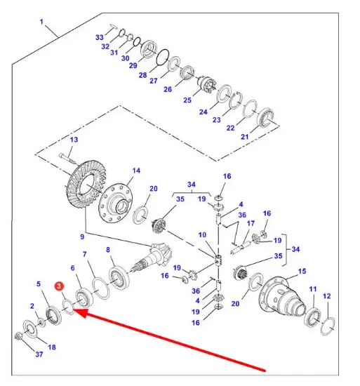 Slika Attack shaft spacer 0,15 013014307