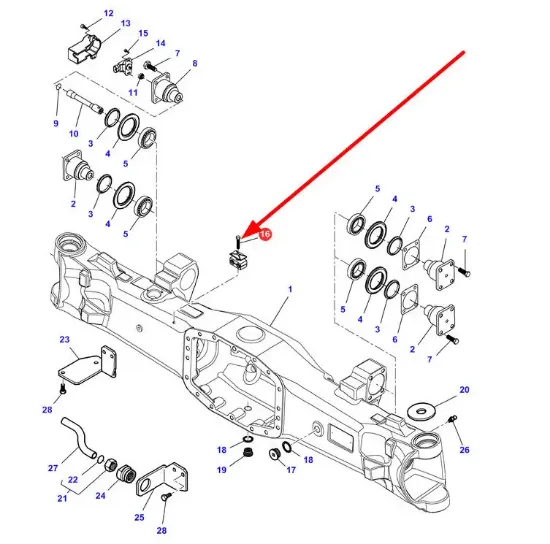 Slika Rear axle half thread bolt 016030718