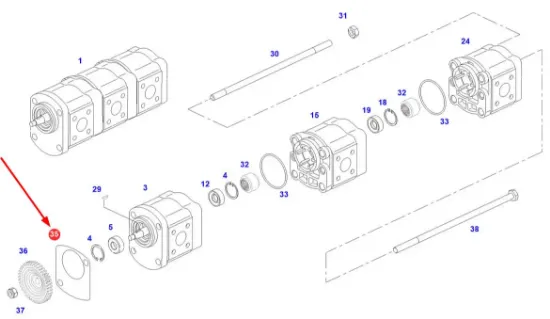 Slika Hydraulic pump seal 016861011020