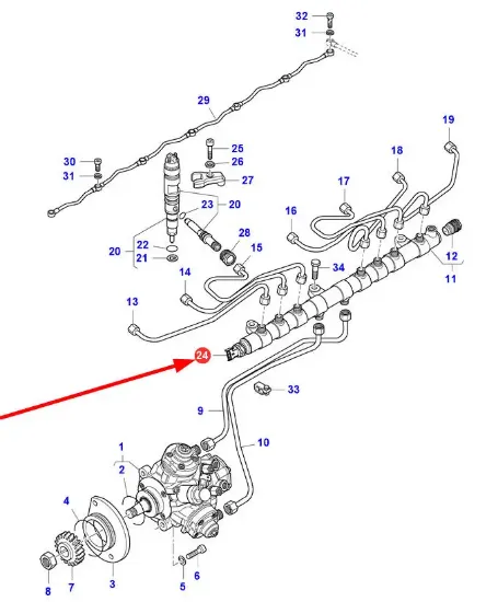Slika Fuel pressure sensor CM 0281006177