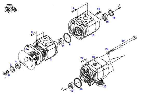 Slika Bo triple hydraulic pump 0510665424