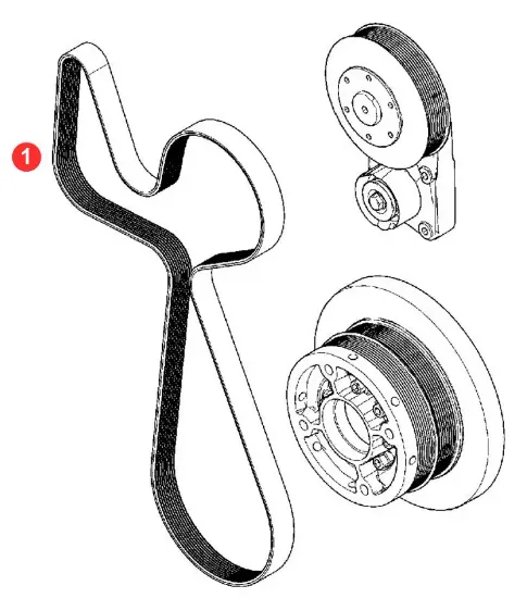 Slika V-belt multi-ribbed 10PK x 2200 lp 1.51506