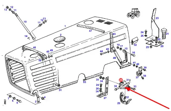 Slika Hood latch mount 117501021070