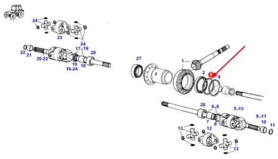 Slika Drive shaft spacer 118 x 128 x 0,2 mm 155302020280