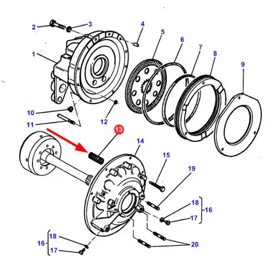 Slika Gearbox spring 1613099M1