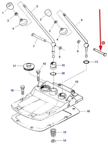 Slika Gear shift lever pin 1663598M1