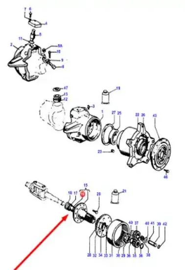 Slika Front axle gear bushing 1823602M1