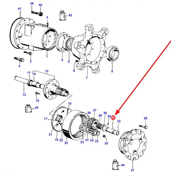 Slika Final drive pin 1823637M3