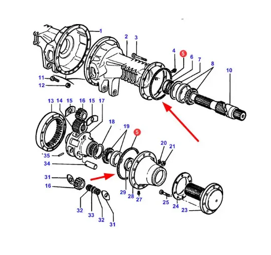 Slika Final drive housing seal 184182M3