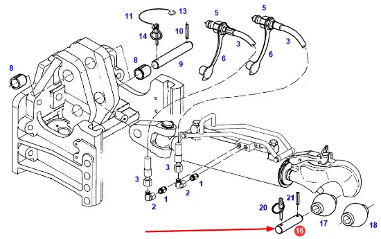 Slika Rear hitch pin 32 x 130 184870050010