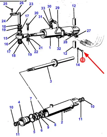 Slika Rear linkage mounting bolt 1860725M2