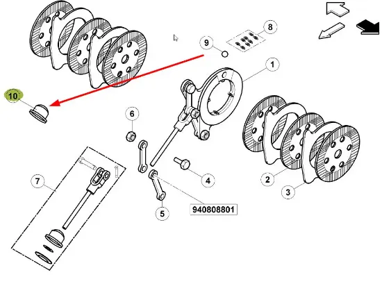 Slika Brake cylinder cover 1860959M1