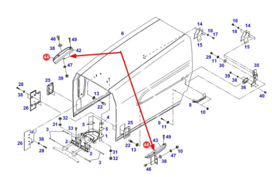 Slika Plastic bonnet skid 186200090060