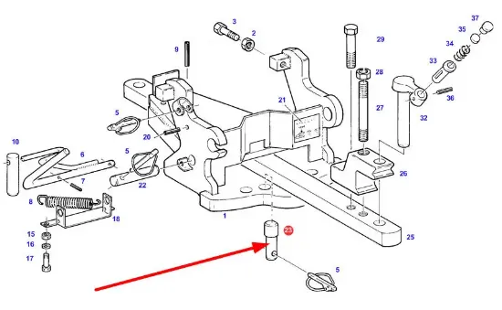 Slika Lower hitch pin 186503120050