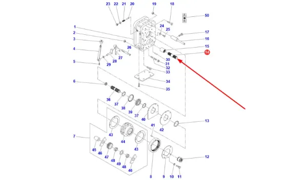 Slika Reducer intermediate shaft 1868539M1