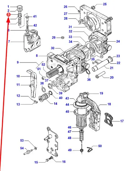 Slika Hydraulic pump valve washer 1870849M1