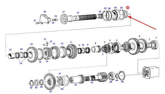 Slika Gear shaft ring 7,6mm 198100080530