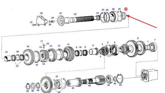 Slika Gear shaft ring 7.5mm 198100080570