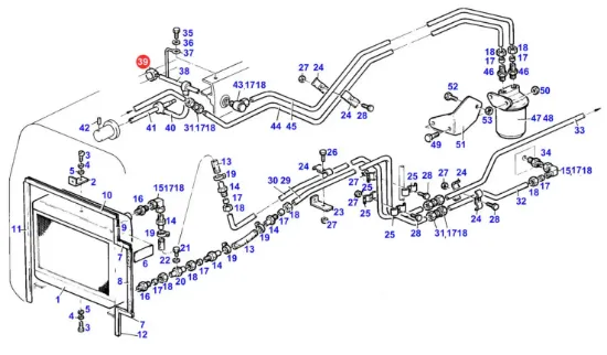 Slika Gearbox hydraulic hose ring 198100470060