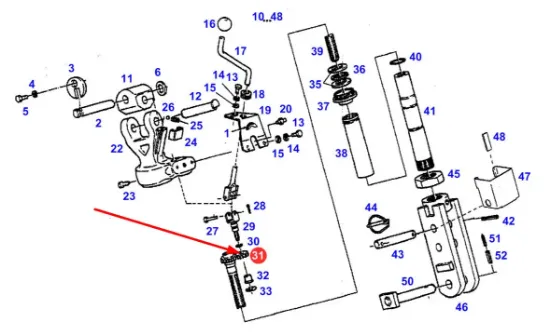 Slika Rear linkage gear 198870030140