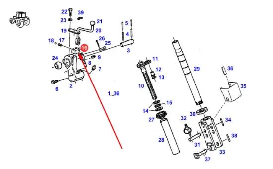 Slika Adjusting lever handle 198870030170