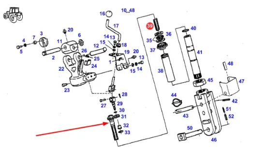 Slika Rear suspension adjusting shaft 199870031120