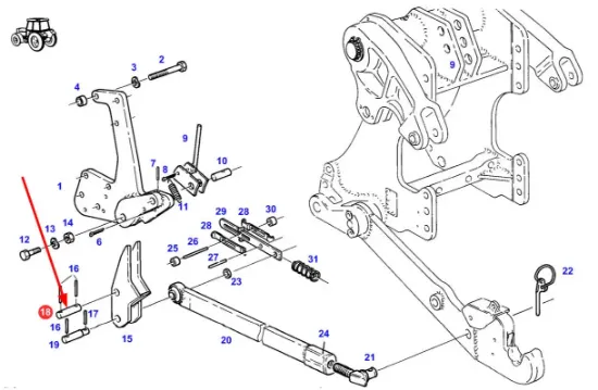 Slika Rear linkage pin 199870041020