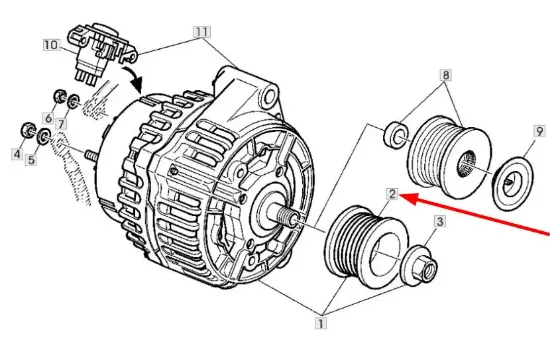 Slika Alternator pulley 8pk 233940