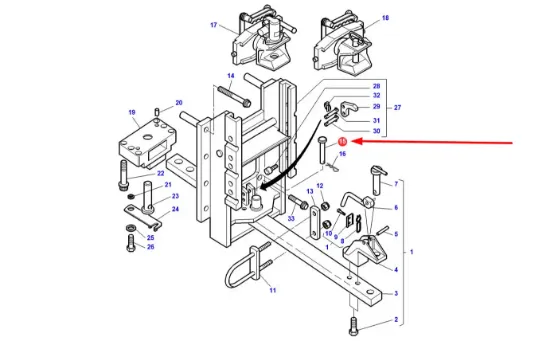 Slika Lower hitch metal pin 25 x 135 3010560X1