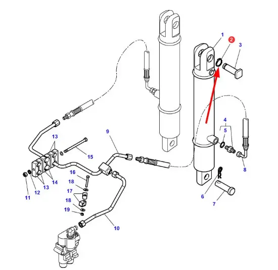 Slika Rear linkage retaining ring 3019364X1