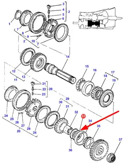 Slika Drive shaft gear retaining washer 3380042M1