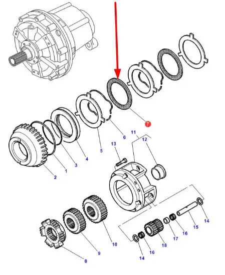 Slika Gearbox friction disc 88 x 129 x 2,5 3381495M1