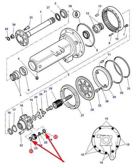 Slika Rear axle spacer 2,37mm 3382210M4