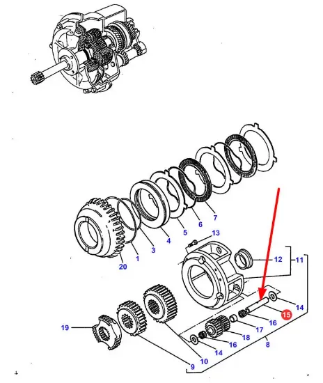 Slika Planetary gear pin 3382239M1