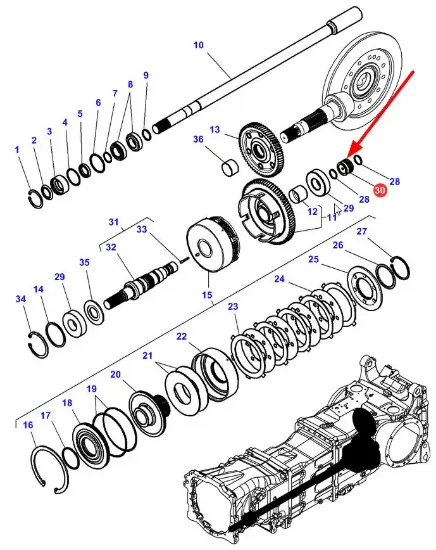 Slika Gearbox shaft bushing 30 x 42 x 28 3382868M2