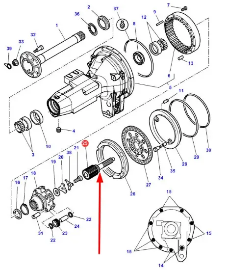 Slika Rear axle shaft 3384014M4