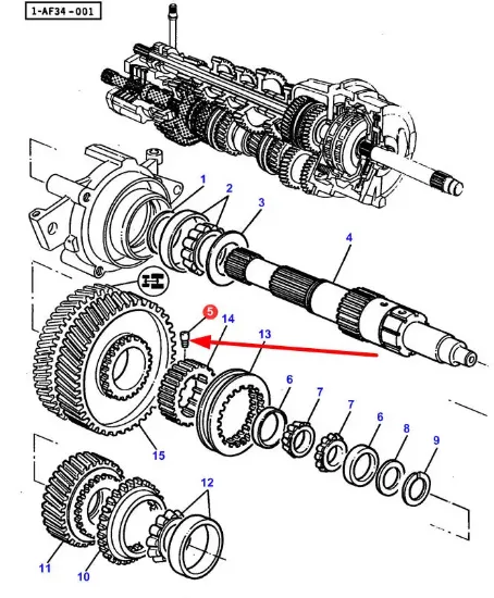 Slika Gearbox locking pin 3385635M2