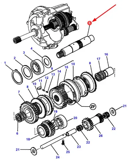 Slika Reverse shaft 3385861M4