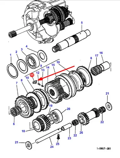 Slika Gearbox synchronizer stone 3385893M1